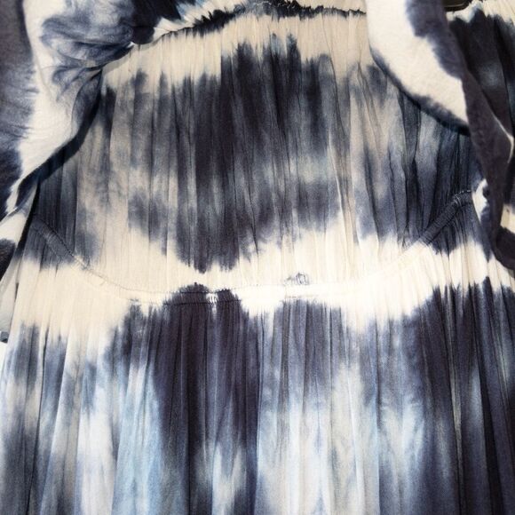 NWT Raviya Navy Tie Dye Strapless Maxi Swimsuit Cover Up Size Small - Picture 7 of 9